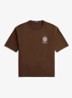 T-shirt met logo- en backprint - Branch Brown-3S7T