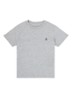 T-shirt met logoborduring - Grijsmele