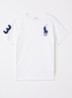 T-shirt met logoborduring - Wit