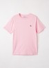 T-shirt met logoborduring - Lichtroze