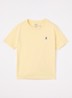T-shirt met logoborduring - Geel