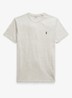 T-shirt met logoborduring - Light Sport Heather/C5956-45U3
