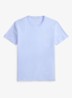 T-shirt met logoborduring - Pebble Blue / Blauw