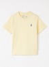 T-shirt met logoborduring - Lichtgeel