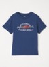 T-shirt met logoprint - Donkerblauw