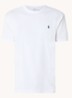 T-shirt van jersey met logoborduring - White / Wit