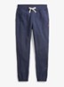 Tapered fit cropped joggingbroek met logoborduring - Cruise Navy / Blauw