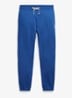 Tapered fit cropped joggingbroek met logoborduring - Blue Yacht / Blauw