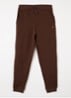 Tapered fit joggingbroek met logo - Bruin