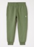 Tapered fit joggingbroek met logoborduring - Legergroen