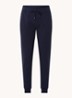 Tapered fit joggingbroek met logoborduring - Aviator Navy / Donkerblauw