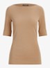 Top met boothals - Classic camel / beige