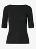 Top met boothals - Polo black / zwart