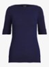 Top met boothals - Lauren navy / donkerblauw