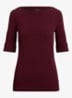 Top met boothals - Dark Garnet / Bordeauxrood