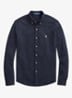 Regular fit overhemd van piqué katoen - Aviator Navy / Donkerblauw