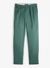 Straight fit cropped chino met plooidetail - Groen
