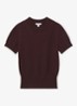 Anita fijngebreid T-shirt in wolblend - Bordeauxrood
