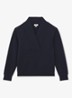 ANNABEL Premium Interlock Shawl-Neck Sweatshirt with Modal - Blauw