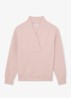 ANNABEL Premium Interlock Shawl-Neck Sweatshirt with Modal - Roze