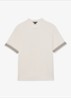 Aries T-shirt met structuur - Gebroken wit