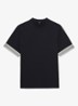 Aries T-shirt met structuur - Donkerblauw