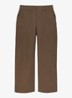 Ashby mid waist wide fit broek van linnen met steekzakken - Chocoladebruin
