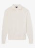 ASHDOWN Cotton Open-Collar Polo Jumper - Wit