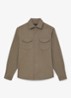 Astra regular fit overshirt met borstzakken - Beige