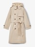 Azura double-breasted trenchcoat met afneembare capuchon - Beige