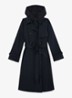 Azura double-breasted trenchcoat met afneembare capuchon - Blauw