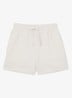 Bea high waist straight fit korte broek met steekzakken - Creme