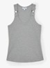Bella ribgebreide tanktop met ringdetail - Grijs