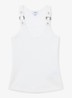 Bella ribgebreide tanktop met ringdetail - Wit