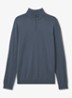 Blackhall fijgebreide trui in merino wolblend - Airforce Blue / Blauw