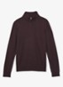Blackhall fijgebreide trui in merino wolblend - Bordeauxrood