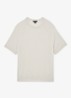 Brook T-shirt van merino wol met ronde hals - Wit