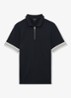 Bruno polo met halve rits - Donkerblauw