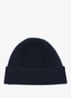 Chaise ribgebreide muts van merino wol - Navy / Blauw