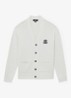 Coates grofgebreid vest met borduring - Gebroken wit