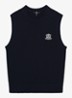 Coben grofgebreid vest met logo  - Donkerblauw