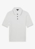 DENBY Cotton Cable-Knit Polo Shirt - Wit