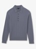 Dillighan fijngebreide trui met polokraag - Steel Blue / Blauw