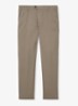 Dobby straight fit chino van katoen - Lichtbruin