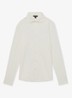 Duke slim fit overhemd van jersey - Creme