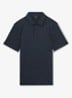 Earl slim fit polo met stretch - Donkerblauw