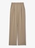 Eden high waist wide fit pantalon met steekzakken - Naturel