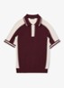Elmers regular fit polo met colour blocking - Bordeauxrood