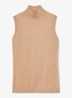 Evelyn mouwloze top in merino wolblend - Camel