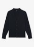 Fairclough fijngebreid vest van merino wol  - Navy / Blauw